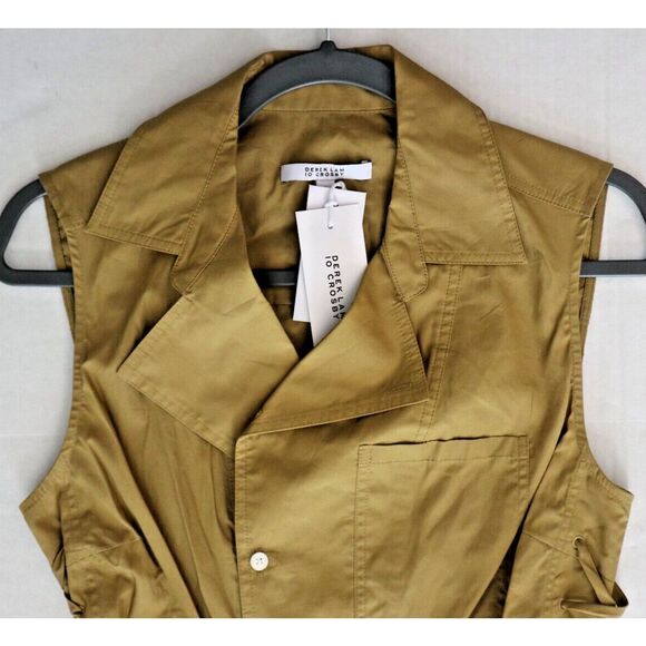 Derek Lam 10 Crosby Women's Sz 2 Amber Green Serena Lace Up Mini Dress - Picture 2 of 13